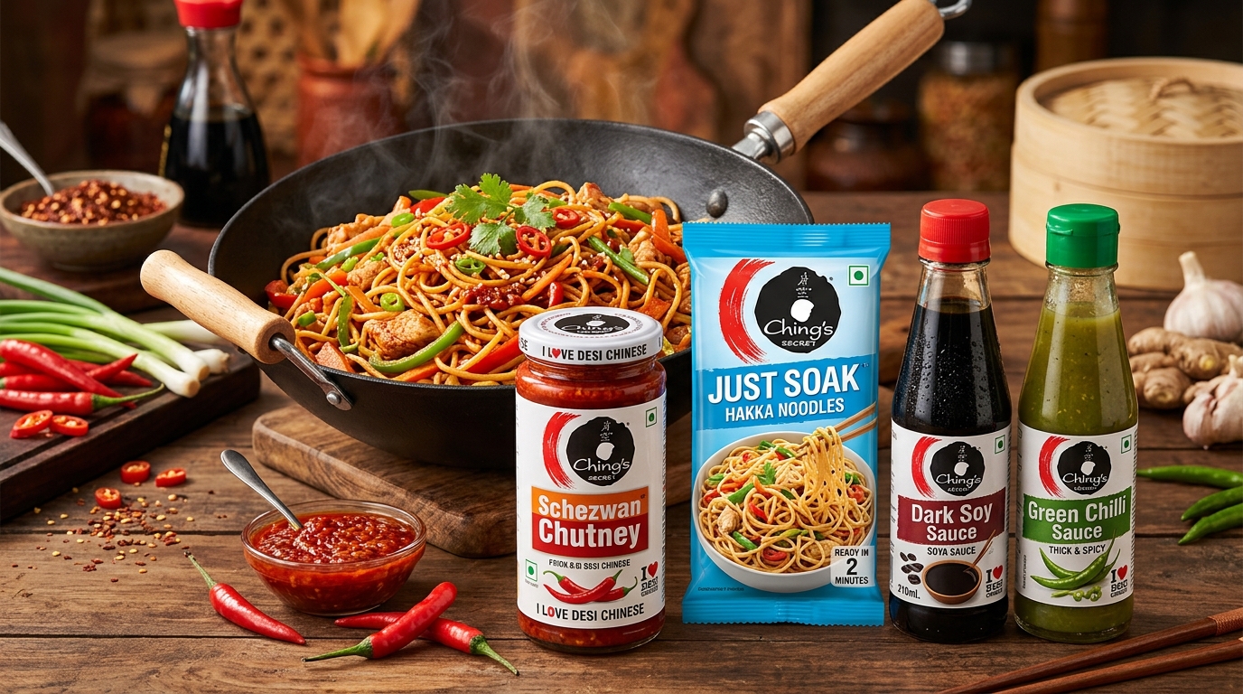 Ching's Secret Schezwan Chutney and Noodles